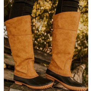Roolee Daniya Tall Faux Leather Duck Boot